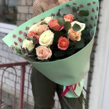 Розы Россия микс 15 шт. 70 см